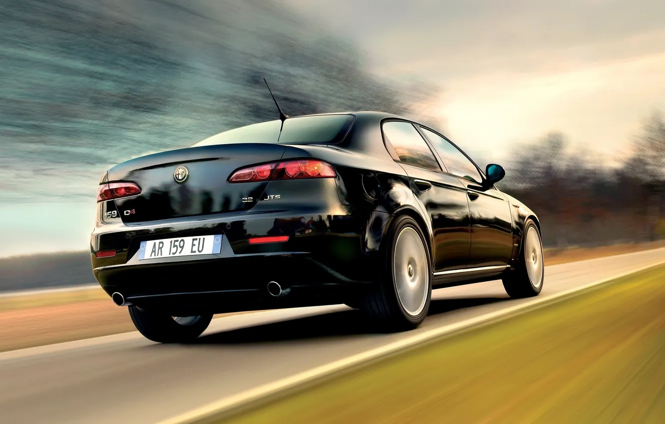 Photo wallpaper machine, background, movement, ass, Alfa Romeo, 159