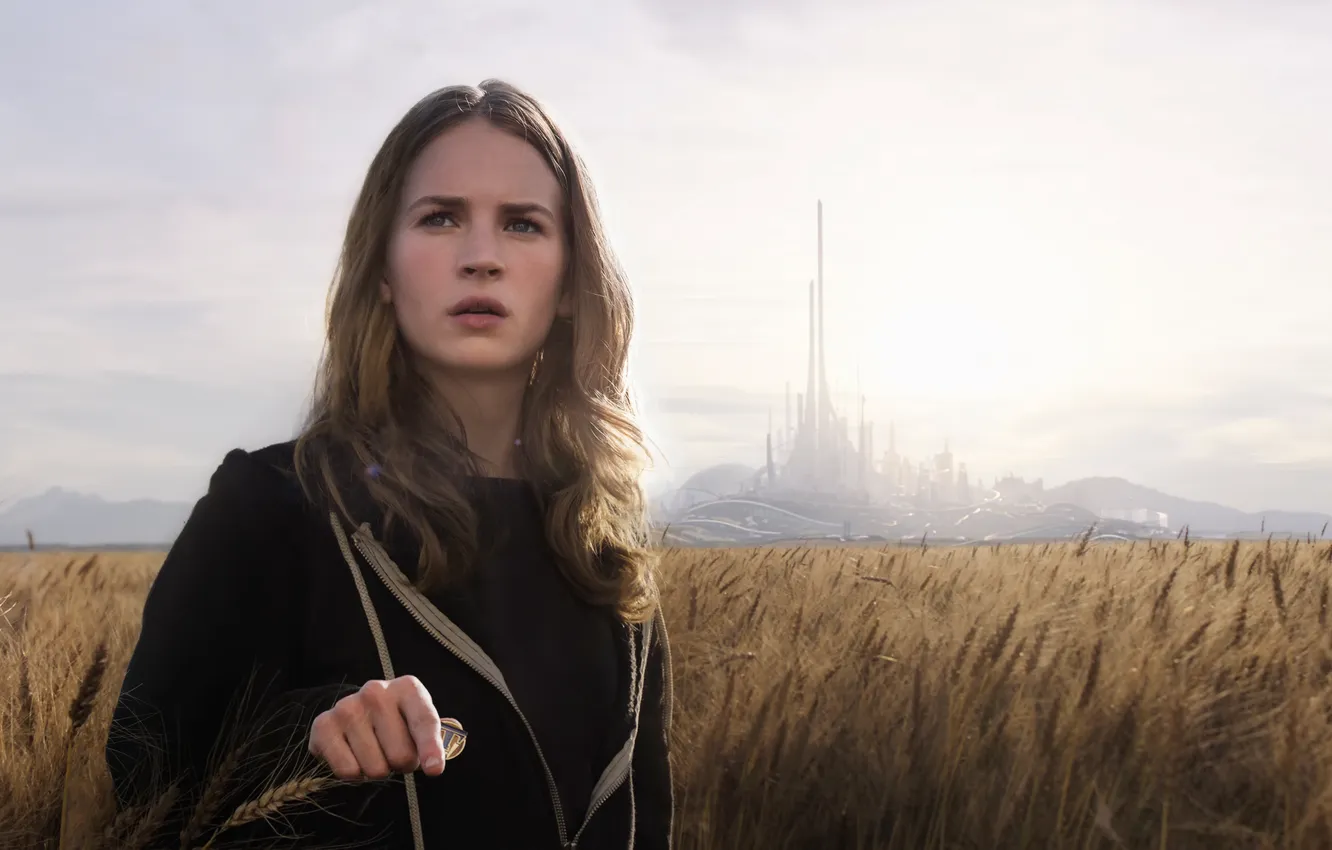 Photo wallpaper fiction, Britt Robertson, Tomorrowland, Future earth, where everything is possible, Imagine a world