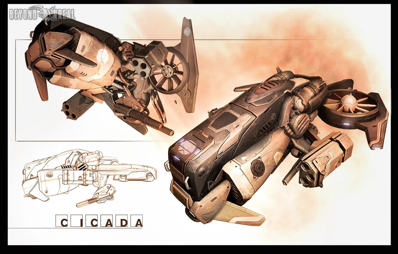 Photo wallpaper technique, cicada, UnrealTournament3