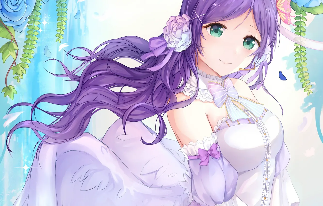 Photo wallpaper girl, angel, by oretsuu