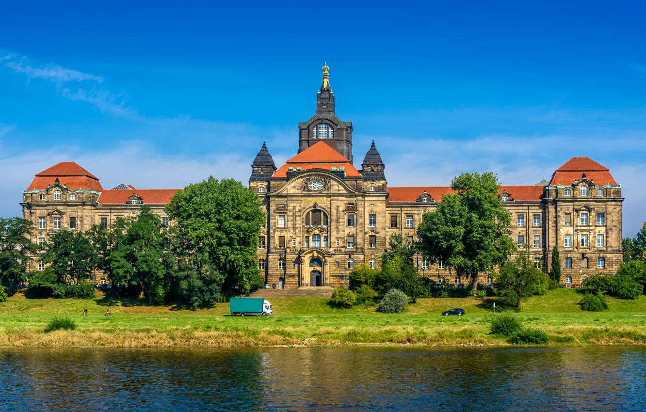 Photo wallpaper the building, Germany, Dresden, architecture