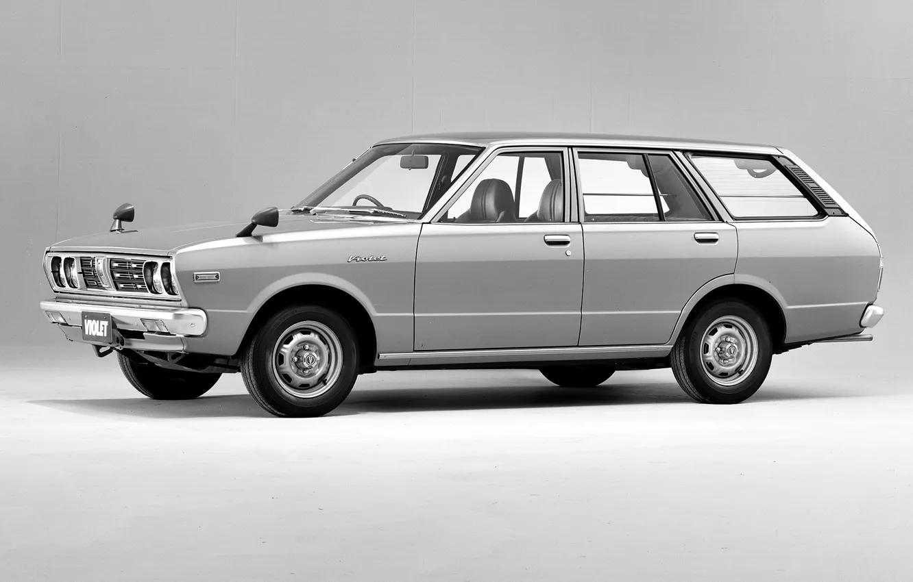 Photo wallpaper retro, black and white, Nissan, Nissan, 1977, violet, 1979, Violet