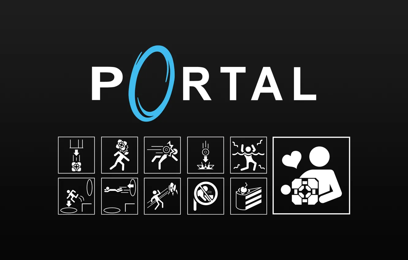 Photo wallpaper the game, portal, The Cube Companion