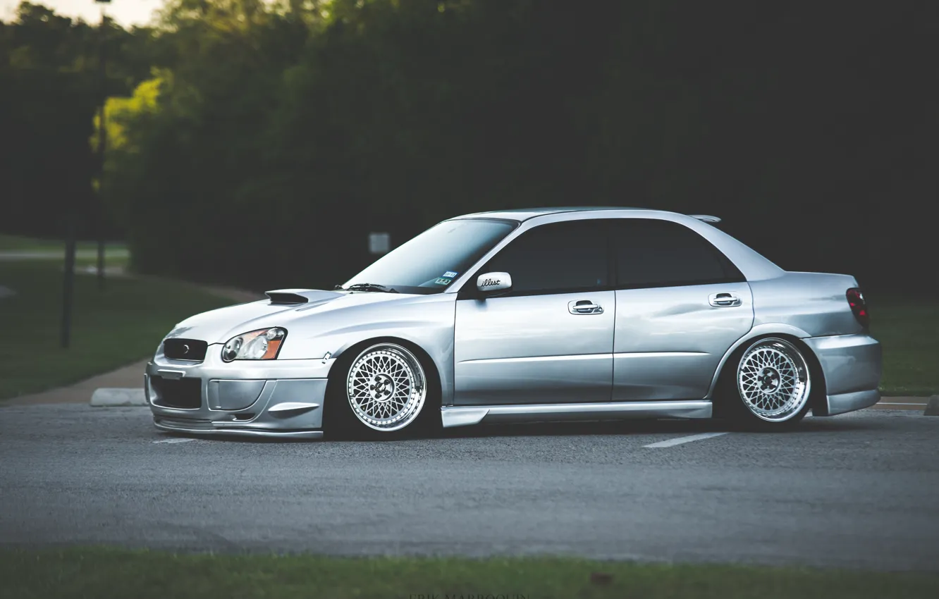 Photo wallpaper Subaru, Impreza, WRX, STI, White, JDM, Stanceworks