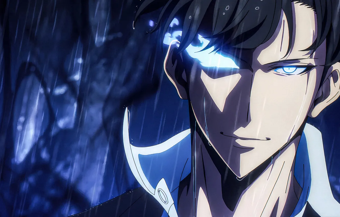 Photo wallpaper look, shadow, anime, guy, anime, high quality, dark hair, anime Wallpapers