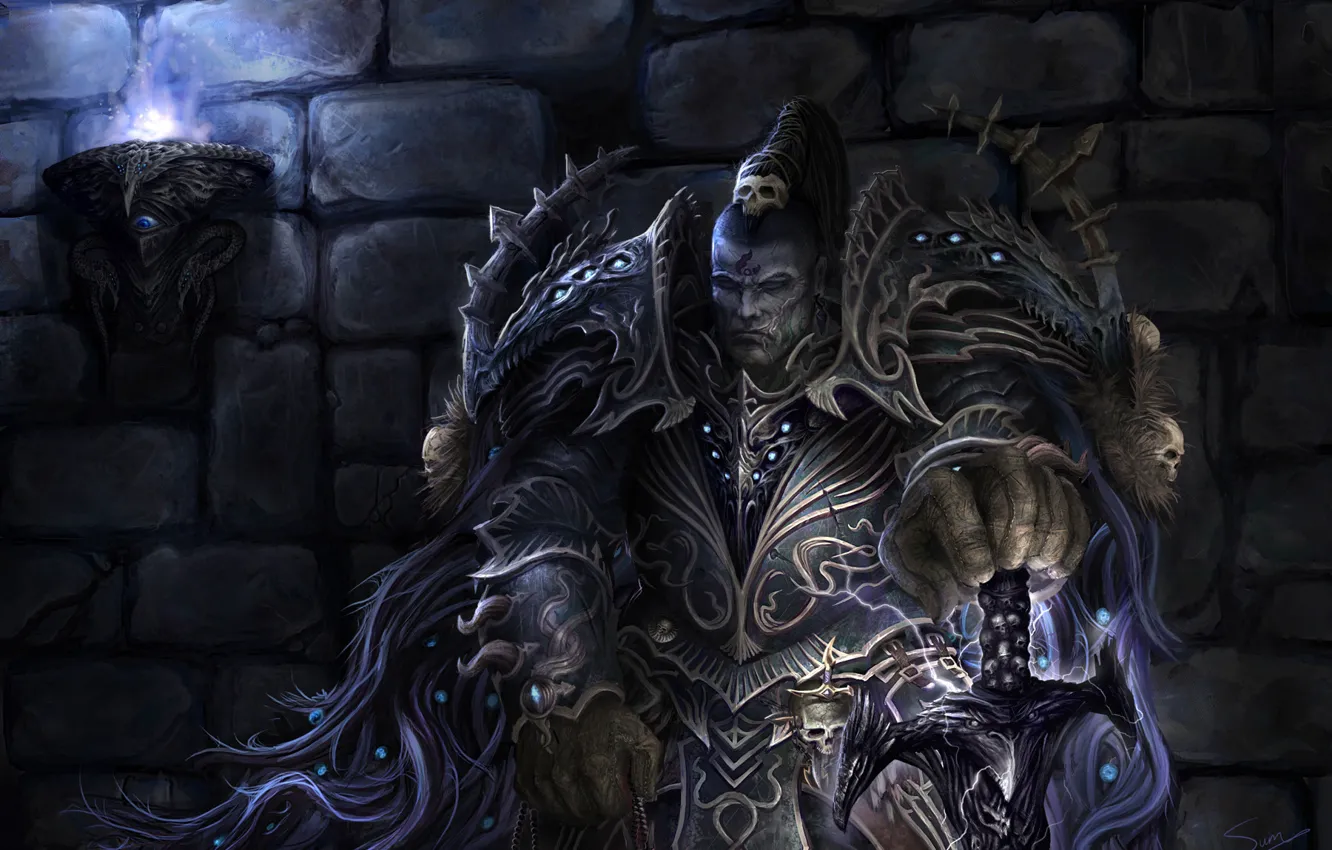 Photo wallpaper sword, armor, warrior, warhammer 40k, Tzeentch, Hasit, choice