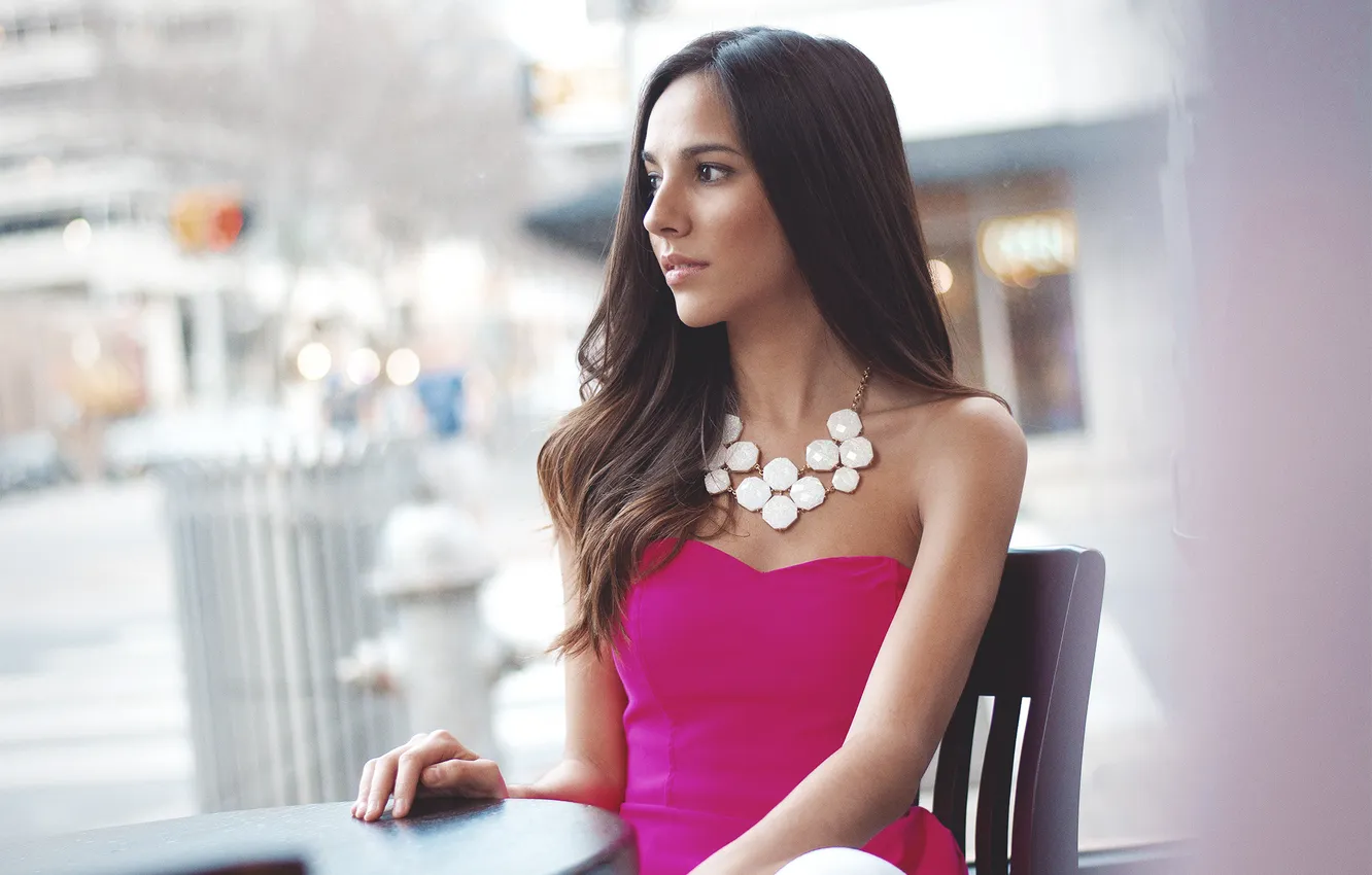 Photo wallpaper girl, pose, dress