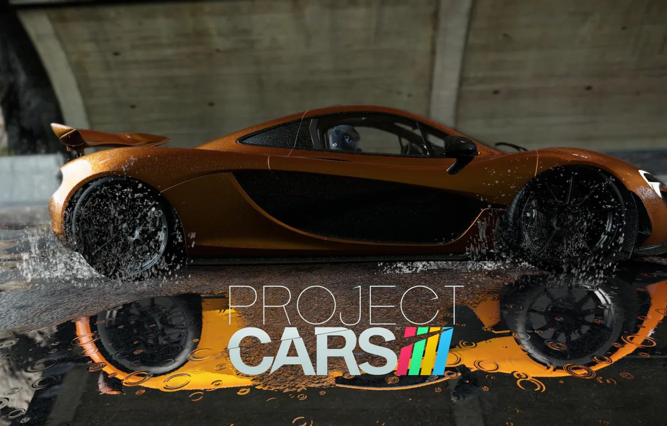 Photo wallpaper McLaren, Wet, Project Cars, Project Cars Wallpaper, Racing Game