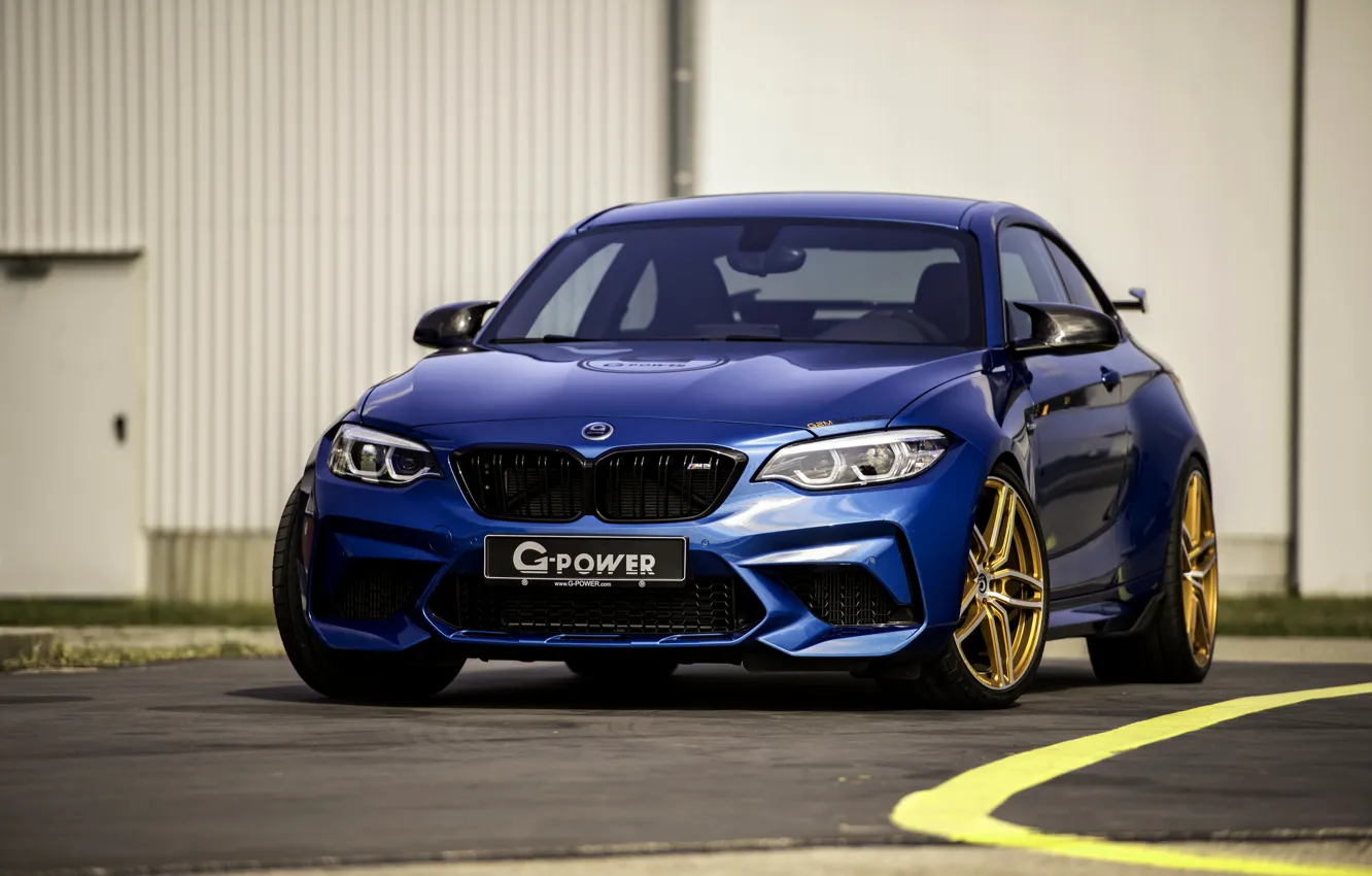 Photo wallpaper blue, BMW, G-Power, F87, M2, 2019, M2 Competition, G2M Bi-Turbo