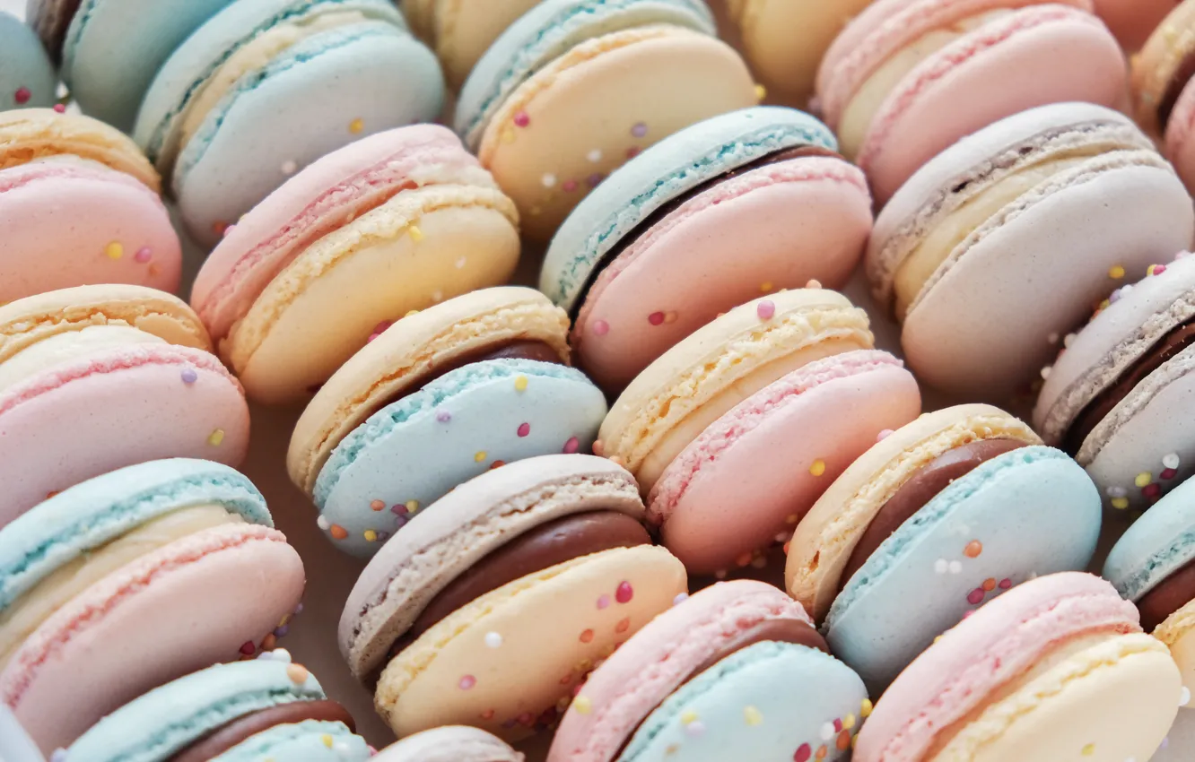 Photo wallpaper colorful, cake, dessert, pink, sweet, sweet, dessert, macaroon