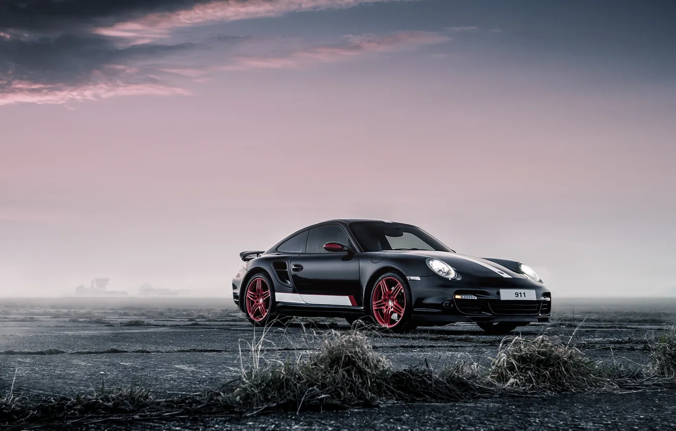 Photo wallpaper car, Porsche, black, rechange, porsche 911
