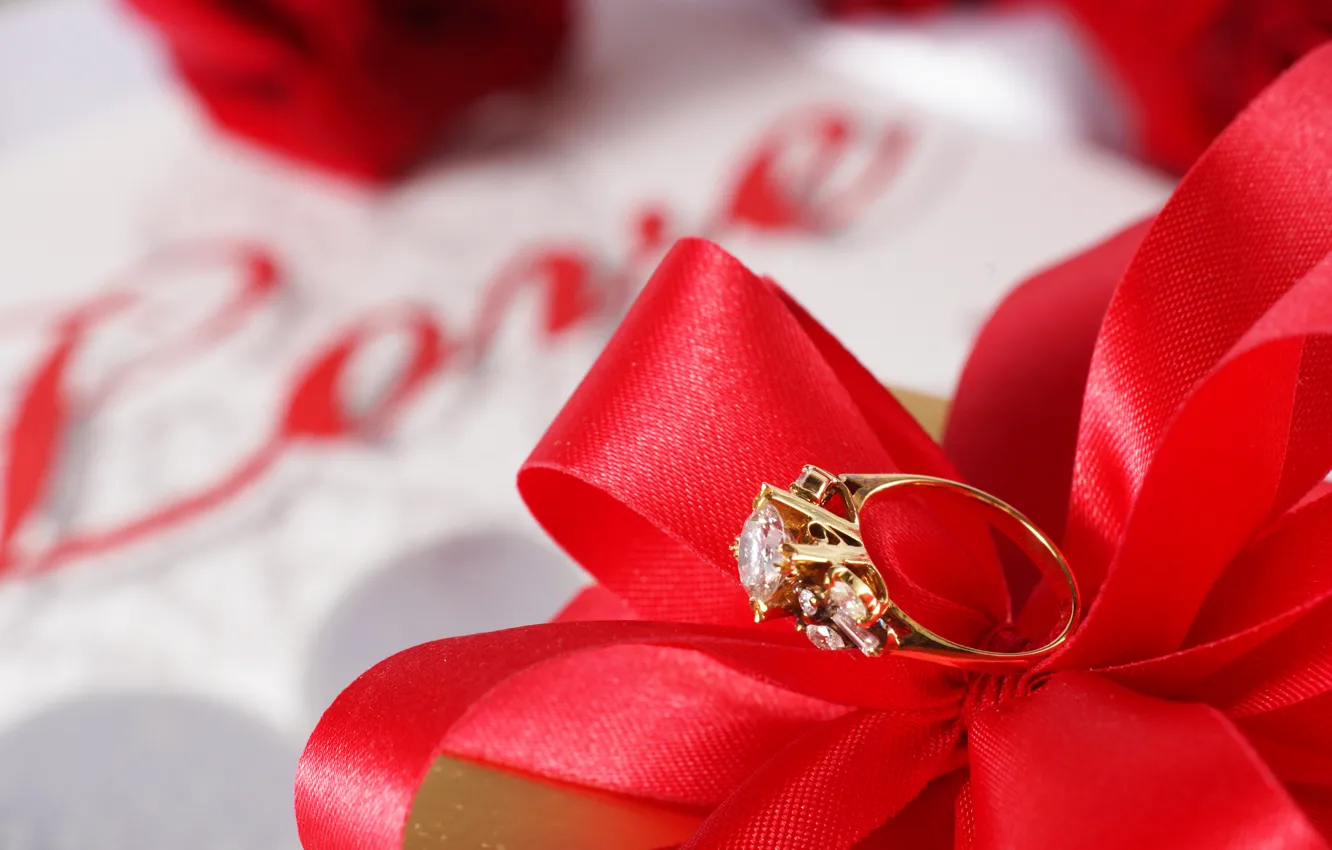 Photo wallpaper flowers, roses, valentine's day