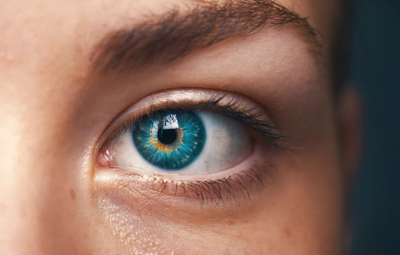 Photo wallpaper girl, eye, female