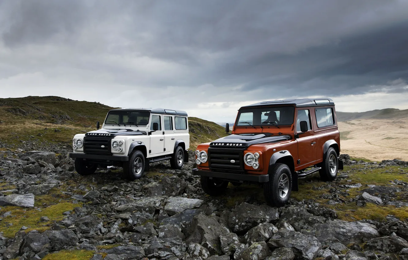 Photo wallpaper hills, Land Rover, 2009, Defender, Limited Edition