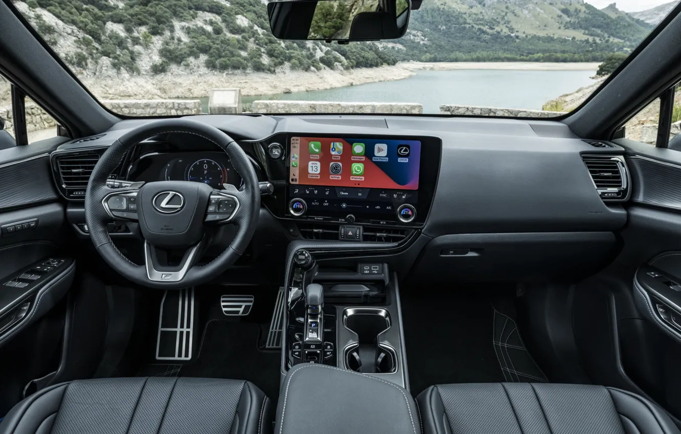 Photo wallpaper interior, display, the instrument panel, the interior of the car, 2021, Lexus NX 350 F …