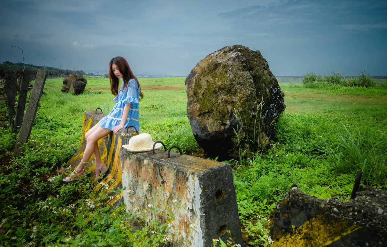 Photo wallpaper look, girl, Asian