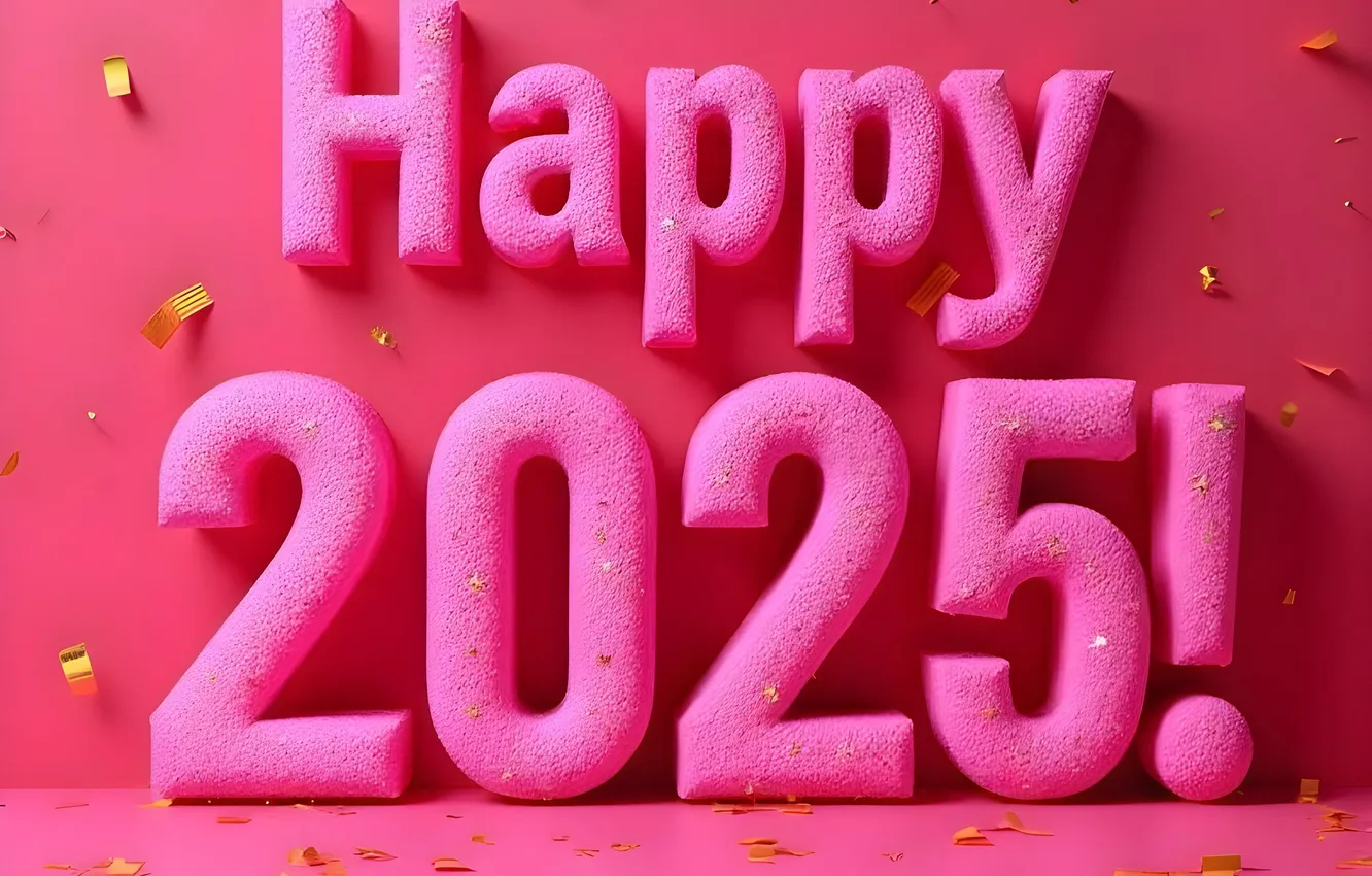 Photo wallpaper new year, figures, date, 2025, New Year 2025