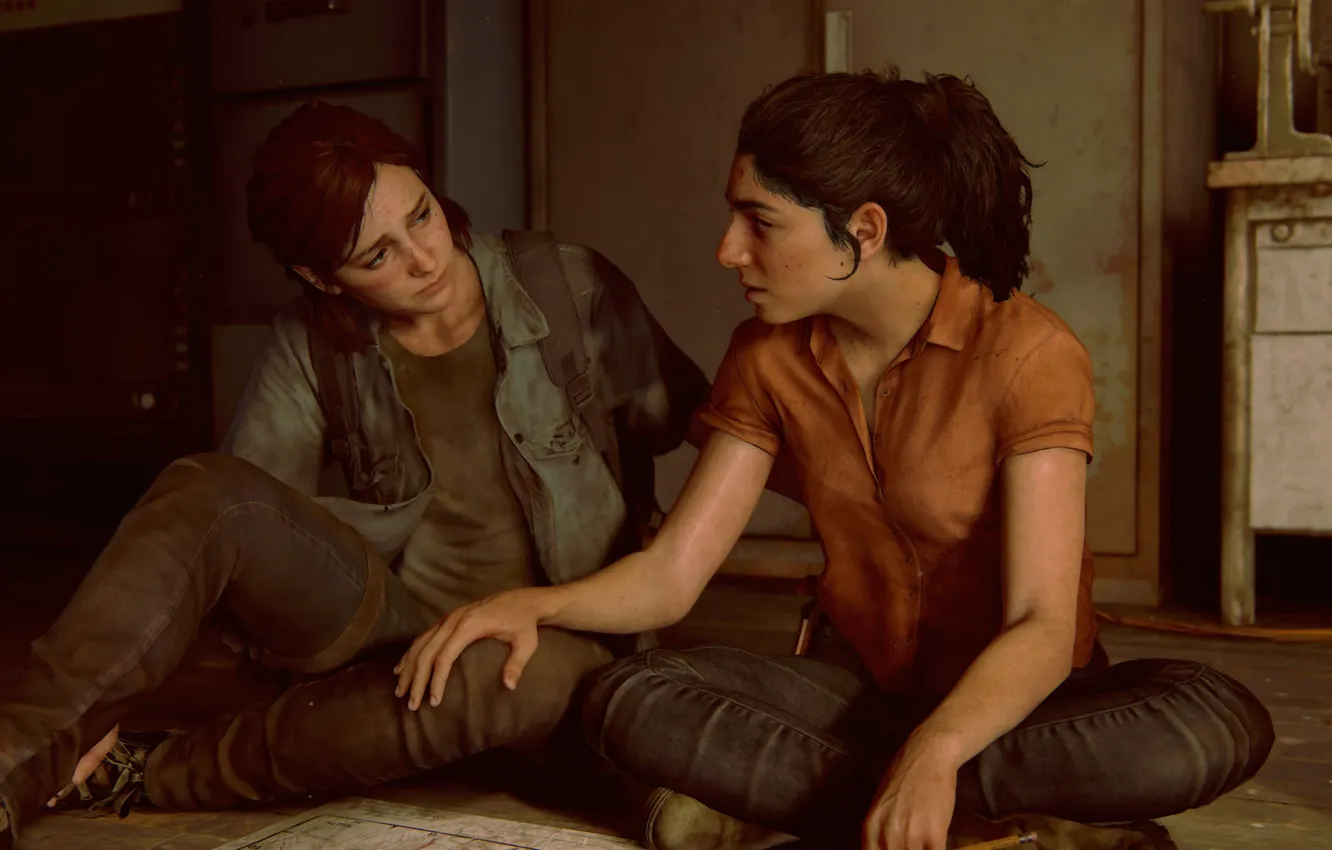 Photo wallpaper Naughty Dog, Ellie, PS4, Dina, The Last of Us Part II