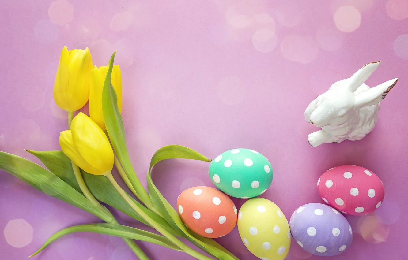 Photo wallpaper flowers, spring, Easter, tulips, wood, flowers, tulips, spring