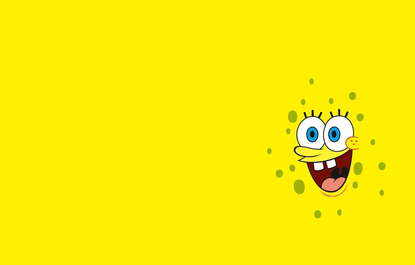 Photo wallpaper smile, mood, vector, art, Spongebob, children's, Spongebob