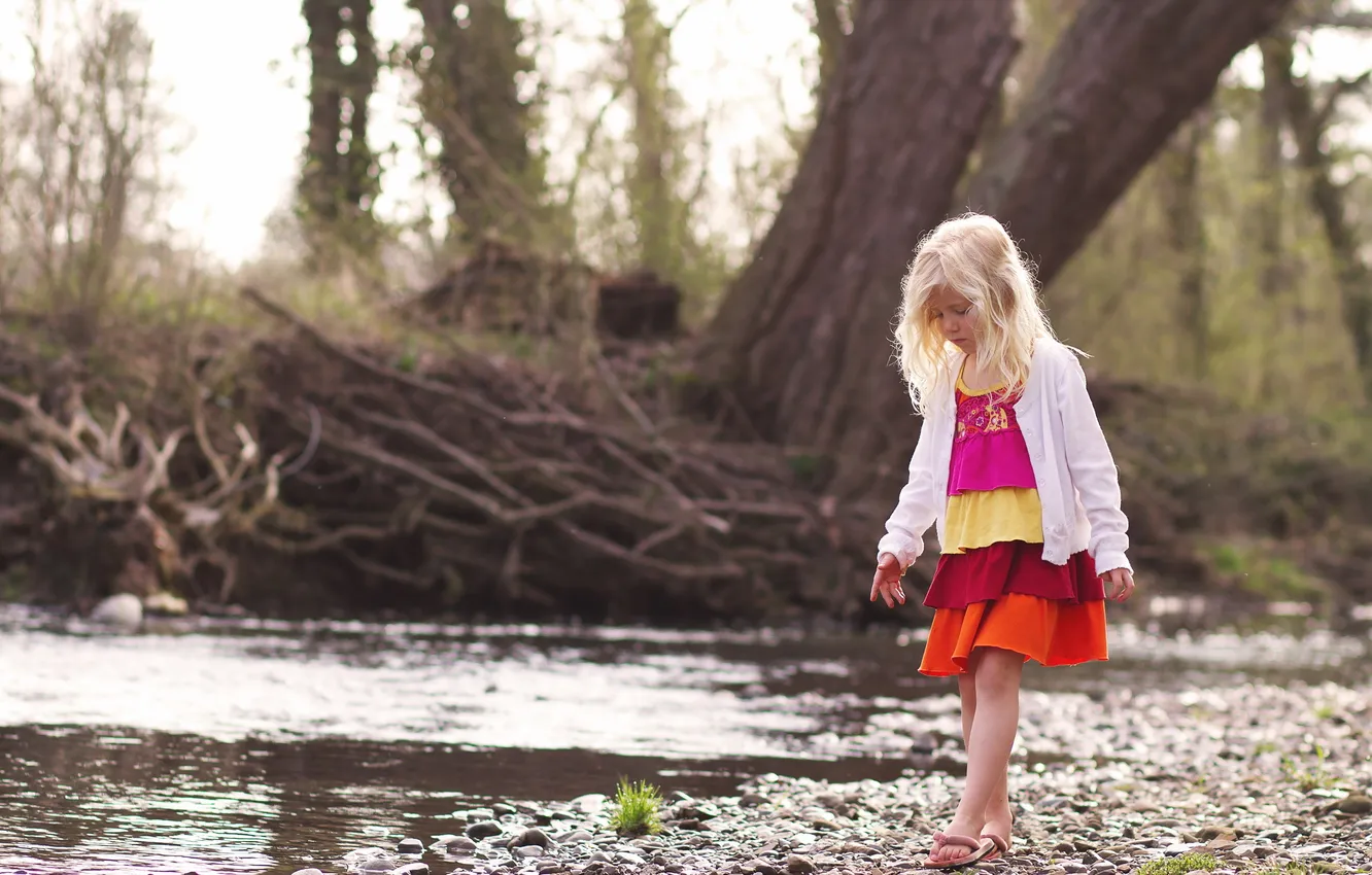 Photo wallpaper nature, mood, girl