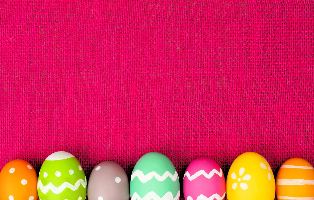 Photo wallpaper colorful, Easter, spring, Easter, eggs, decoration, Happy, frame