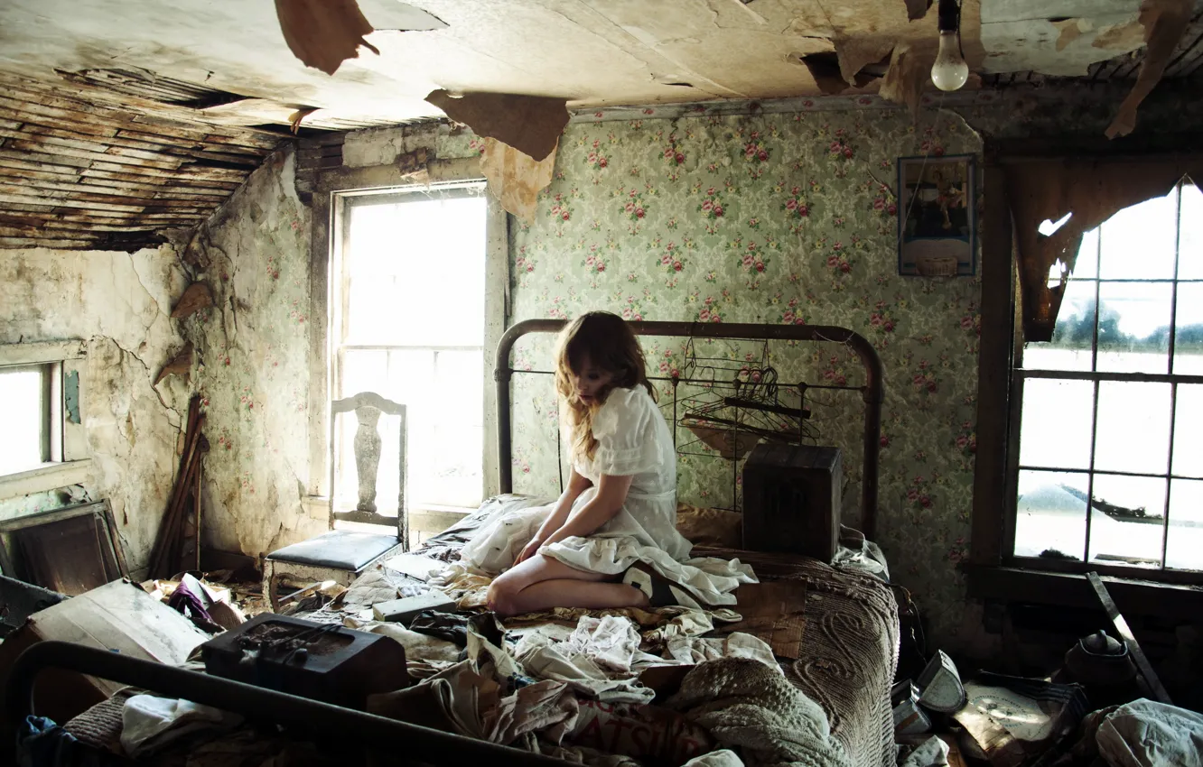 Photo wallpaper girl, room, order