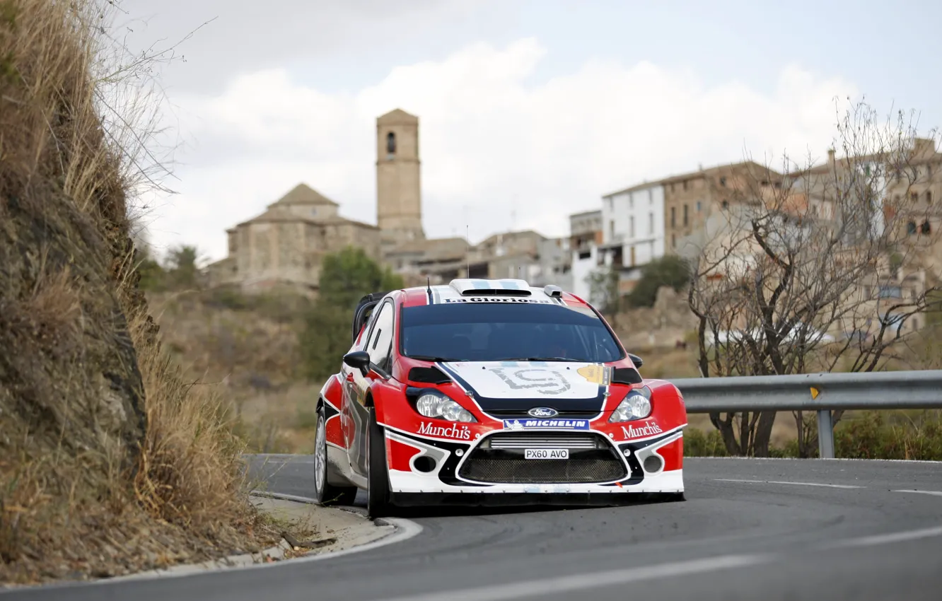 Photo wallpaper Ford, Road, The city, Sport, Race, WRC, Rally, Fiesta