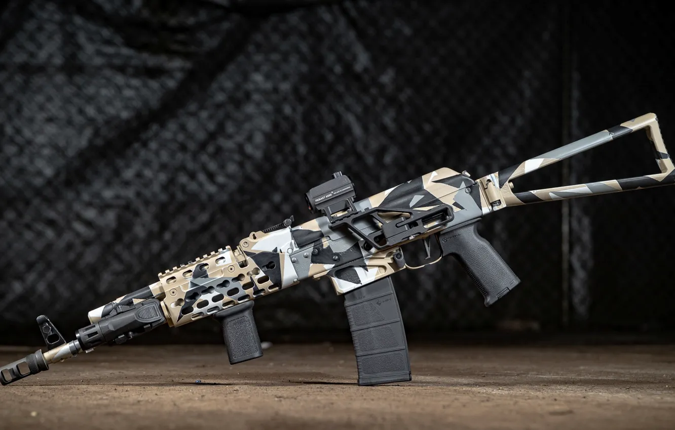 Photo wallpaper weapons, tuning, machine, Kalashnikov, weapon, custom, custom, assault rifle