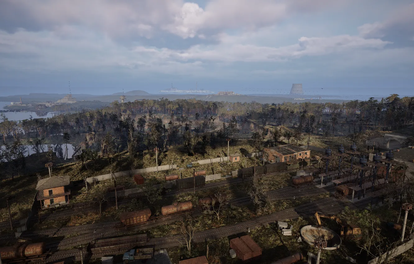 Photo wallpaper Stalker, Stalker 2, S.T.A.L.K.E.R. 2: Heart of Chornobyl, Service station