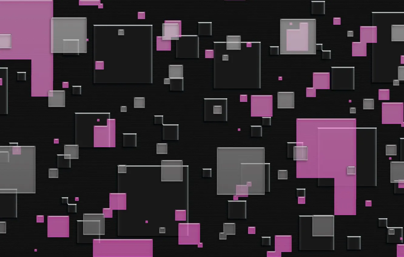 Photo wallpaper abstraction, grey, background, pink, texture, squares, black background