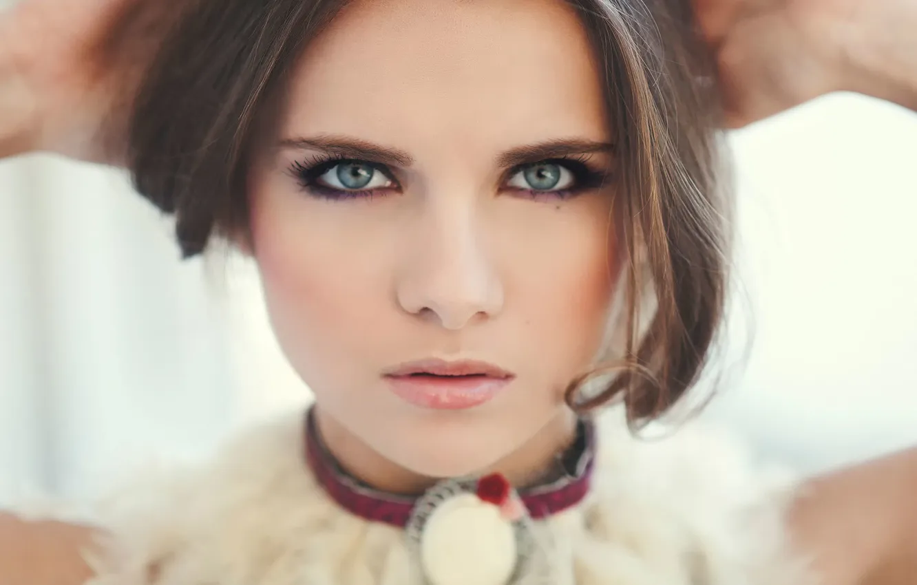 Photo wallpaper look, portrait, bokeh, Marina Yers