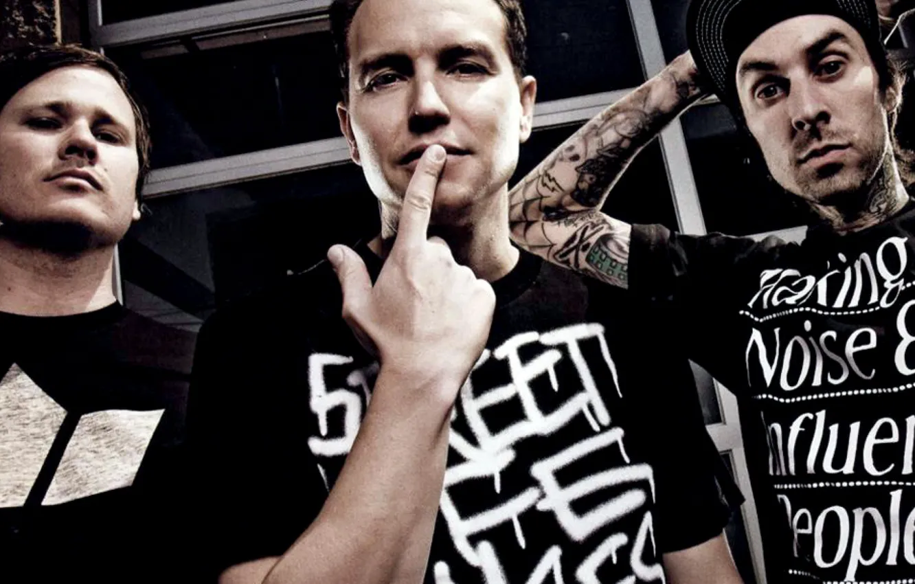 Photo wallpaper Music, punk, 182, Pop Punk, Blink 182, Tom DeLonge, Mark Hoppus, Travis Barker