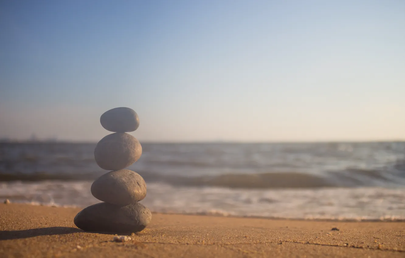 Photo wallpaper sand, sea, beach, summer, stones, summer, beach, sea