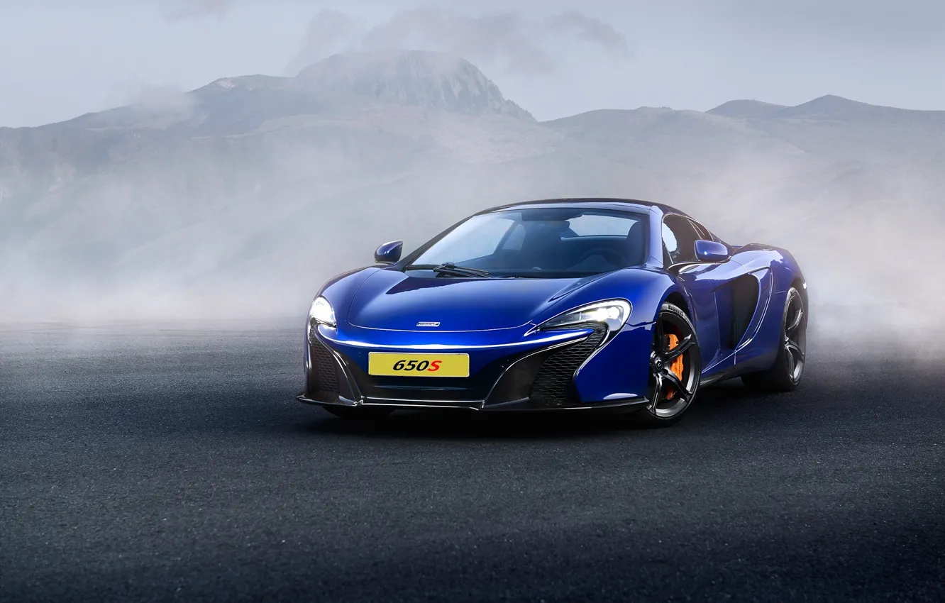 Photo wallpaper McLaren, Front, Supercar, Fog, 650S, Ligth