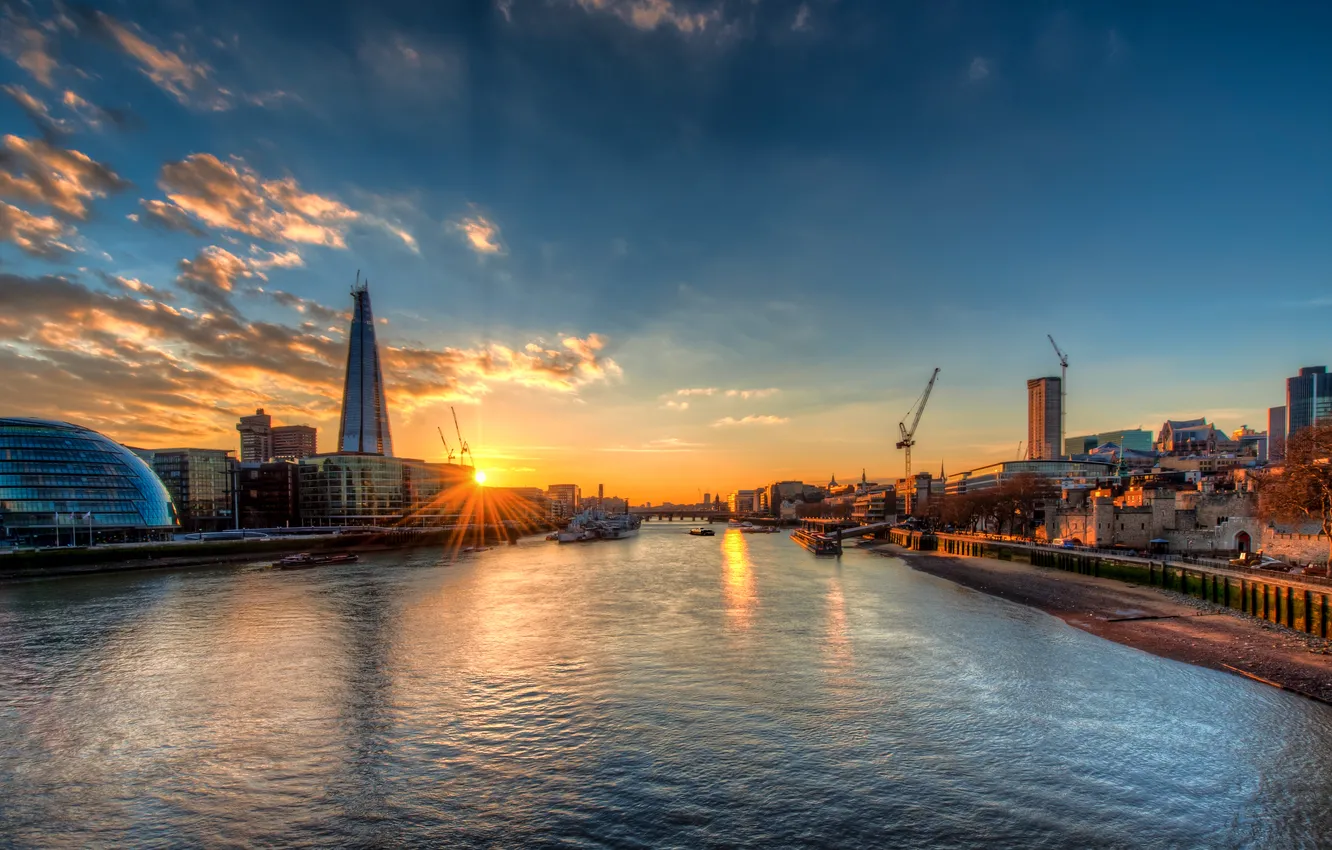 Photo wallpaper sunset, England, London, london, sunset, england, Thames River