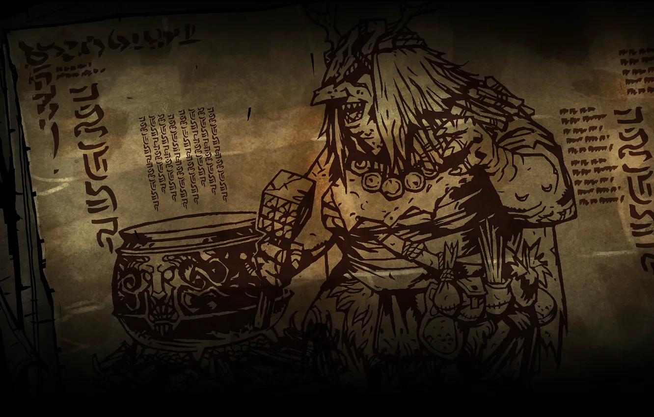 Photo wallpaper witch, Darkest Dungeon, Cauldron
