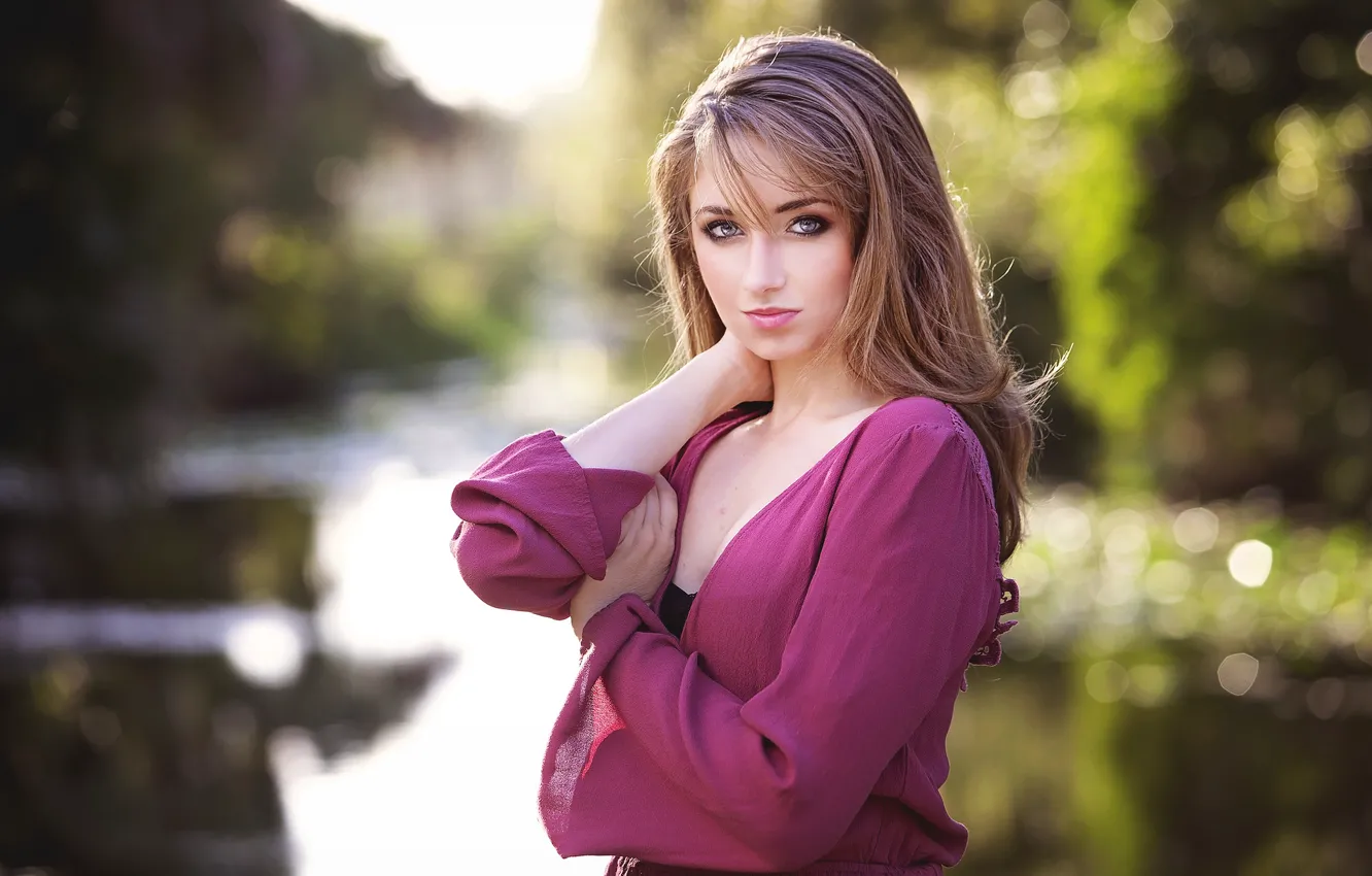 Photo wallpaper summer, look, girl, background