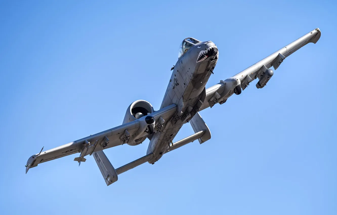 Photo wallpaper attack, A-10, UNITED STATES AIR FORCE, Thunderbolt II, Fairchild Republic, Warthog, American single twin-engine