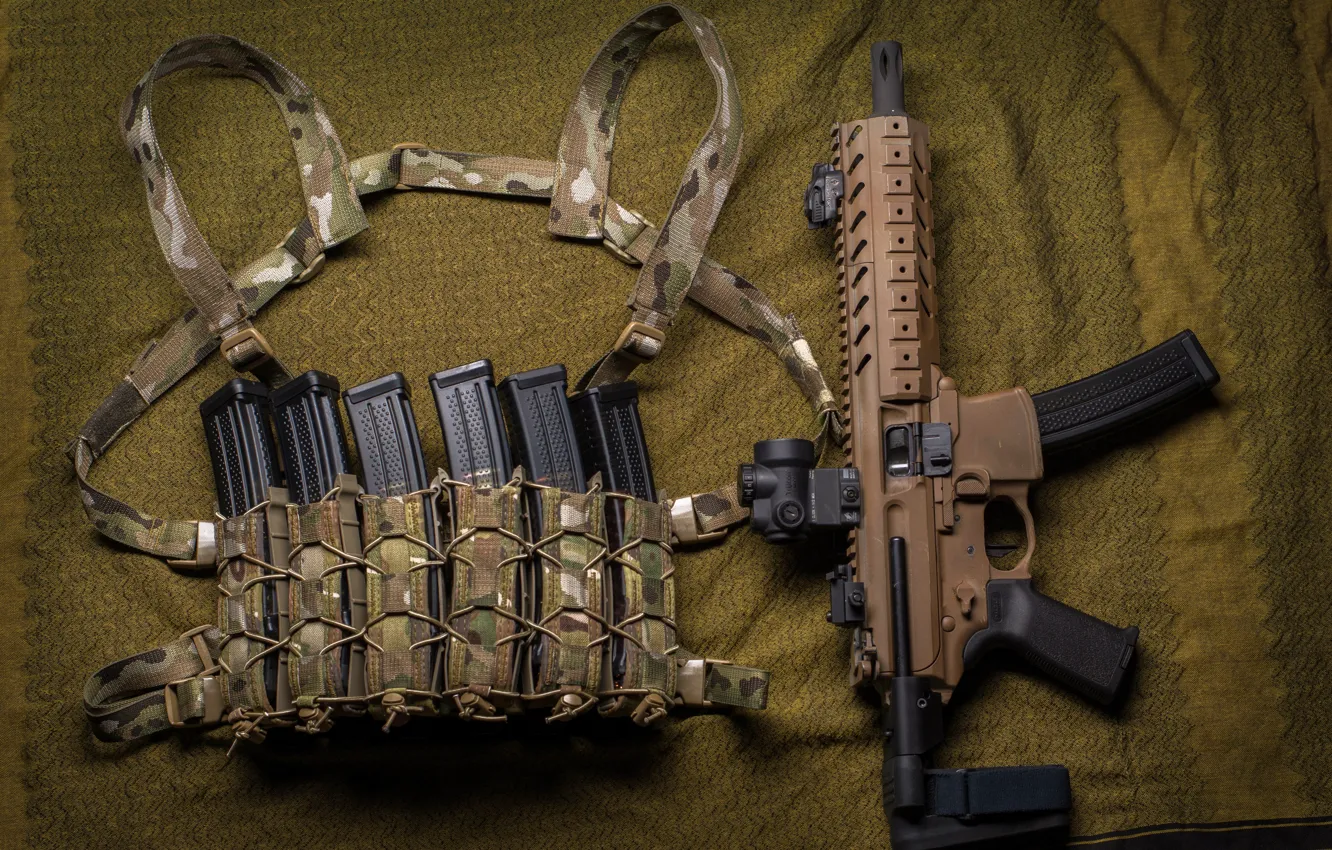 Photo wallpaper background, shop, the gun