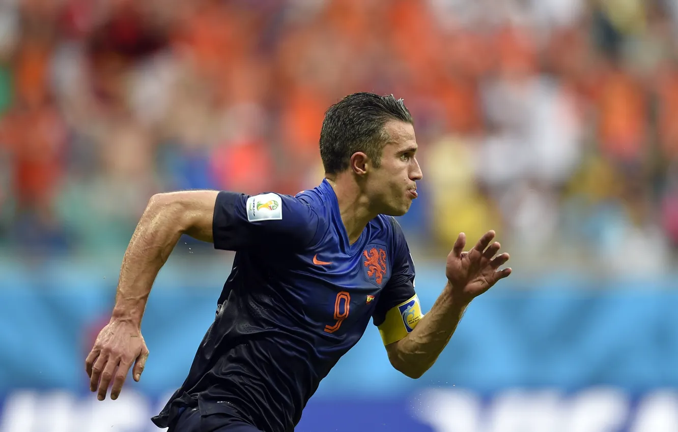 Photo wallpaper Sport, Football, Netherlands, Football, Sport, Player, Goal, Robin van Persie