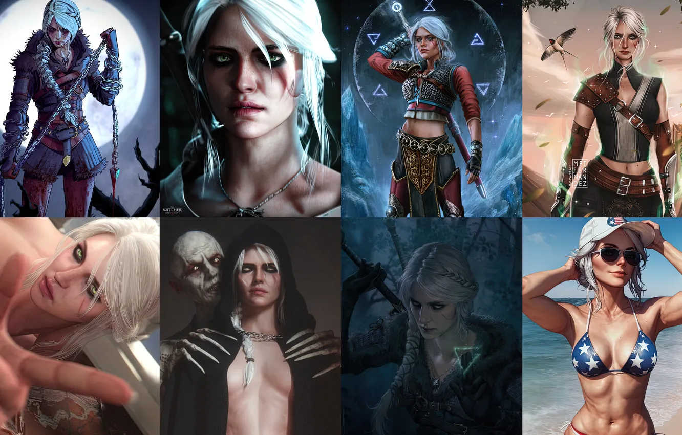 Photo wallpaper game, Fan Art, The Witcher 3 Wild Hunt, Ciri, Game Art