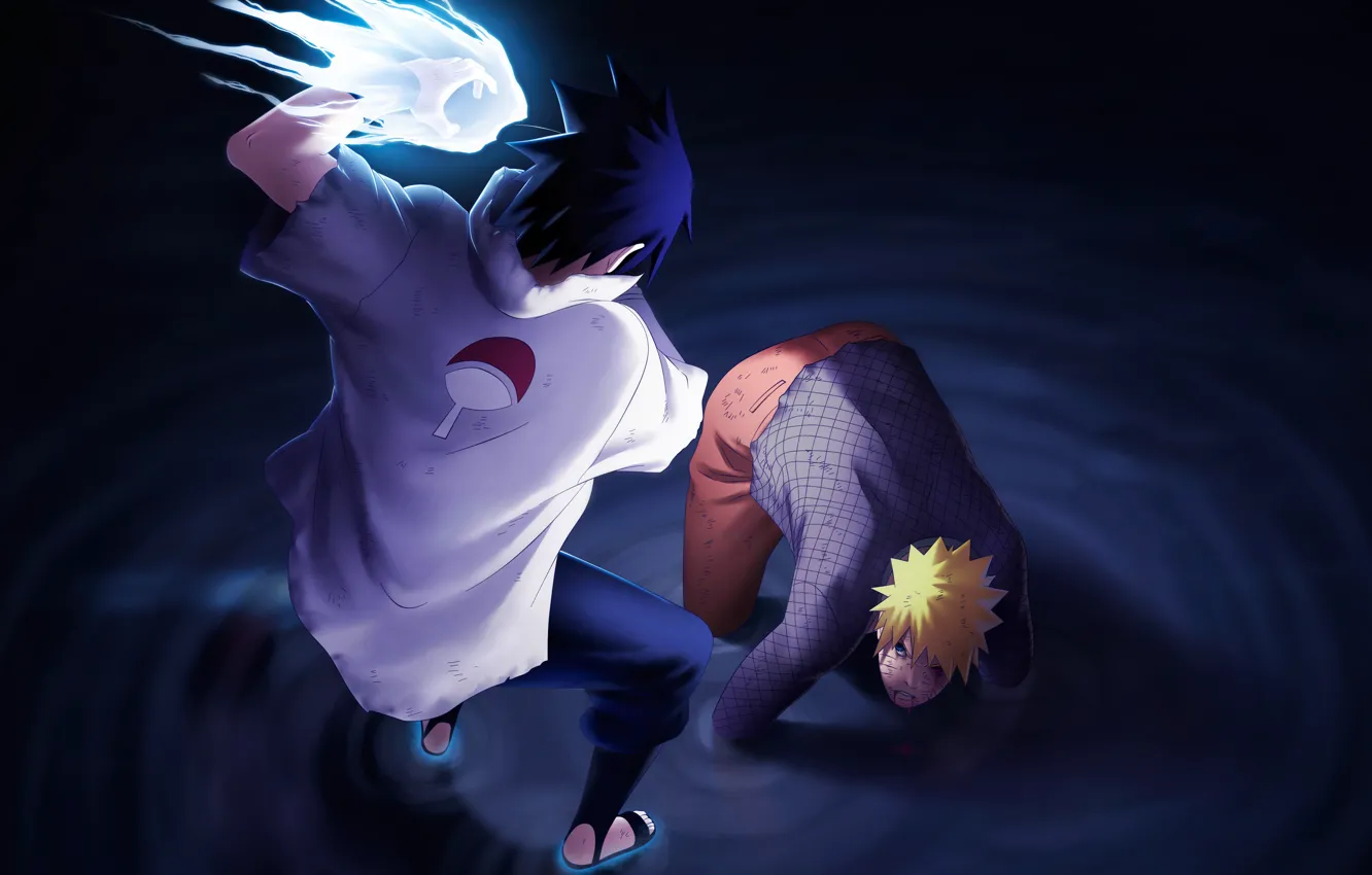 Photo wallpaper naruto, art, manga, chekoaguilar, Uzumaki naruto vs Sasuke Uchiha