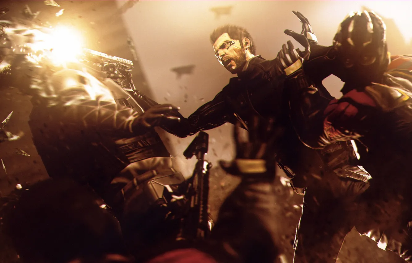 Photo wallpaper Deus Ex: Human Revolution, square enix, deus ex, cyborg, adam jensen