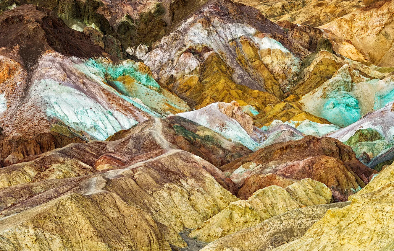 Photo wallpaper landscape, mountains, paint, color, slope