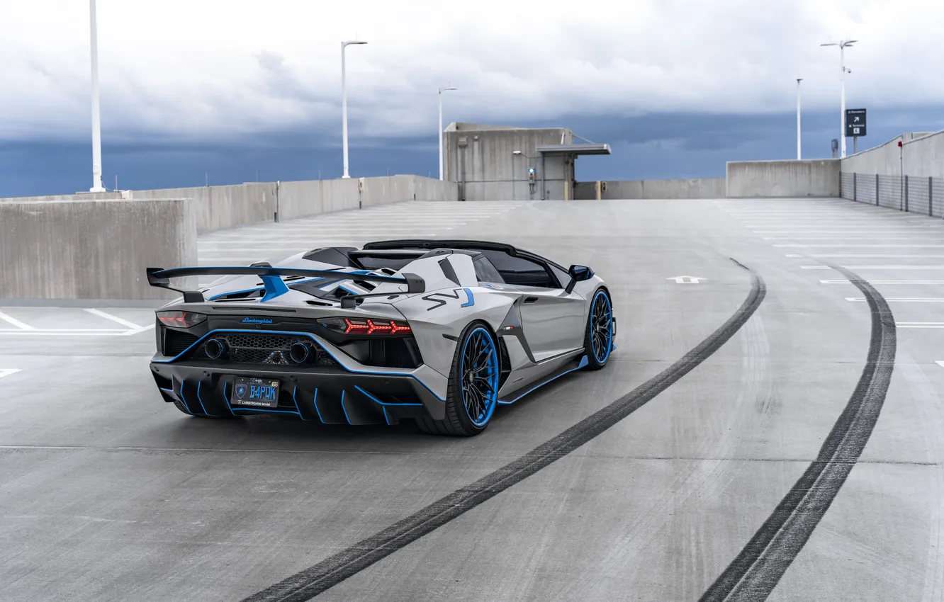 Photo wallpaper car, Lamborghini, Aventador, Supercar, SVJ, Lamborghini Aventador SVJ