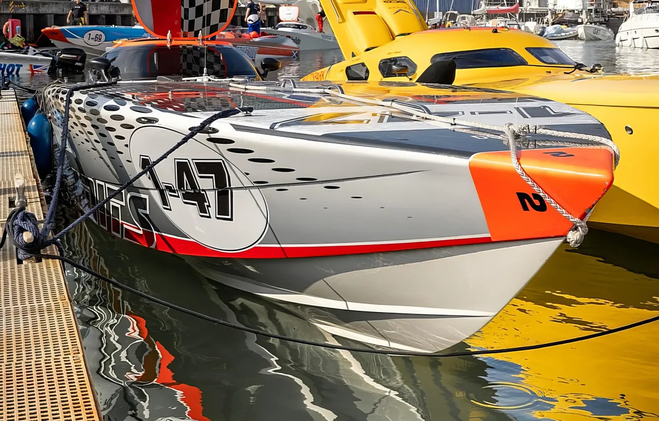 Photo wallpaper race, boat, speed