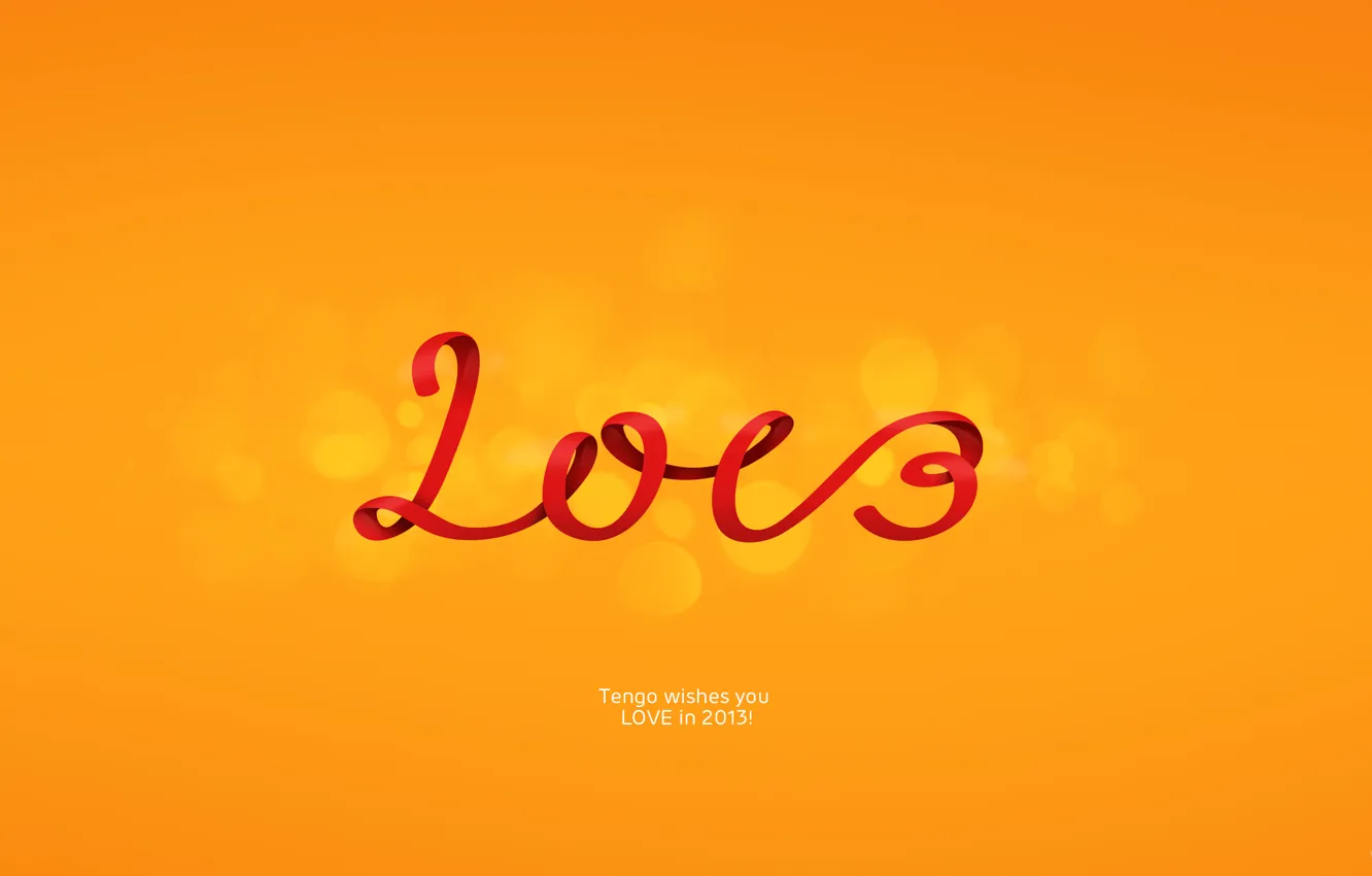 Photo wallpaper love, new year, orange, happy new year, oranzhevy, LOVE, 2013, tengo