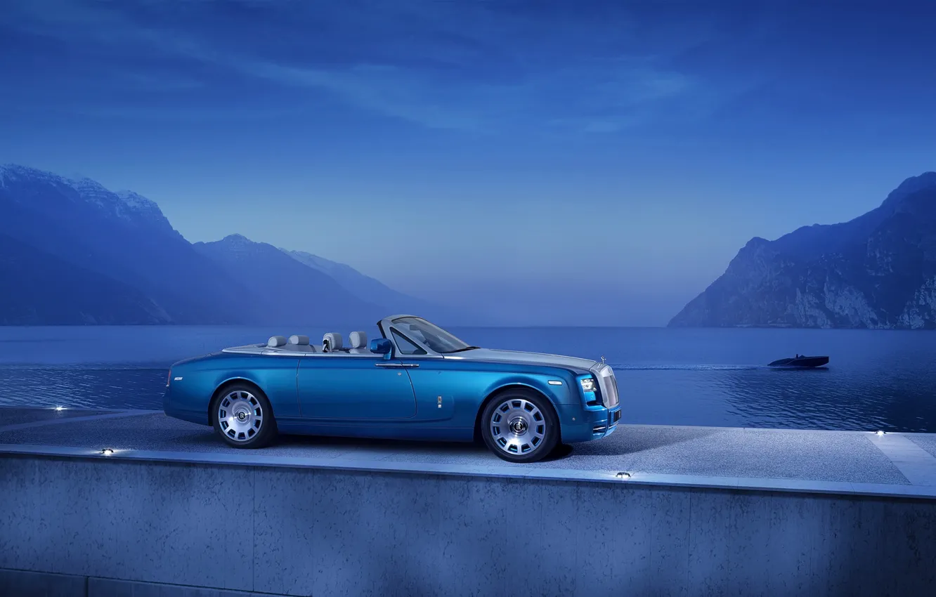 Photo wallpaper car, boat, Rolls-Royce Phantom, Coupe, Drophead, Waterspeed Collection