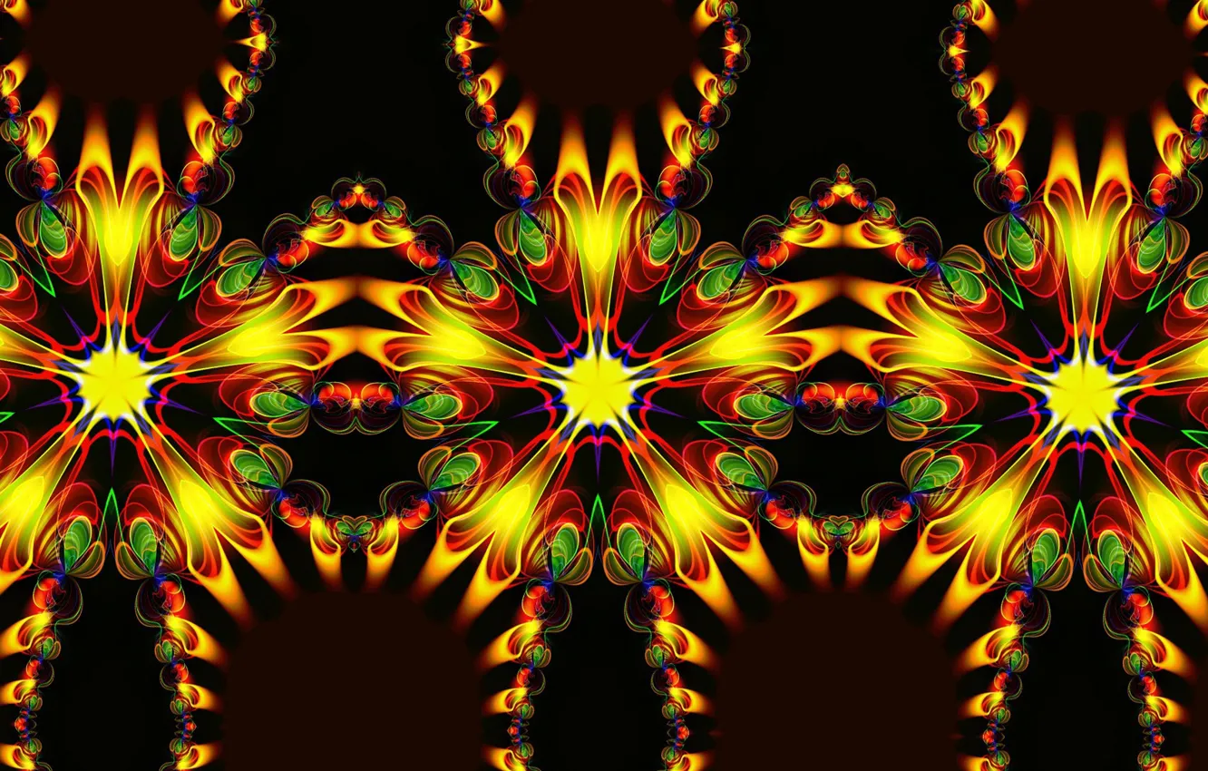 Photo wallpaper pattern, outlet, black background